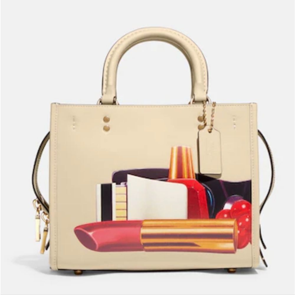 RETAIL Coach Cream Smooth Leather Rogue 25 X Tom Wesselmann  Cosmetics Print - Picture 4 of 16